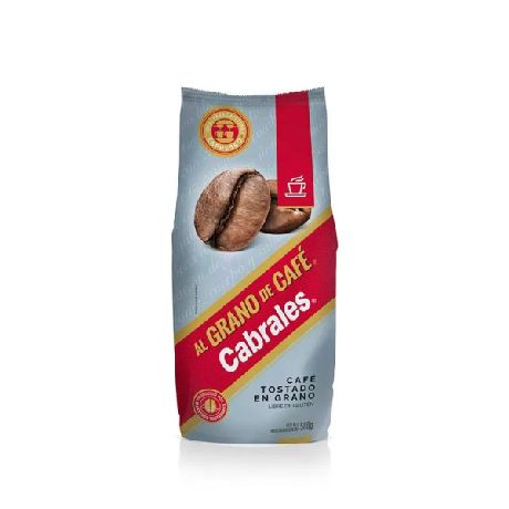 CAFÉ CABRALES AL GRANO DE CAFÉ X 500 GR.