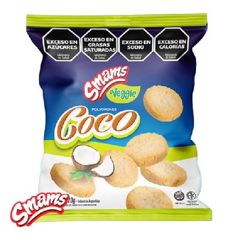 GALLETAS SMAMS POLVORONES COCO VEGGIE SIN TACC X 120 GR.