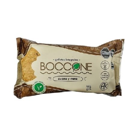 GALLETAS BOCCONE INTEGRALES AVENA Y NUEZ X 145 GR.