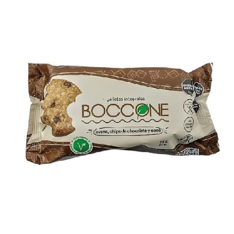 GALLETAS BOCCONE INTEGRALES AVENA, CHIPS DE CHOCOLATE Y COCO X 145 GR.