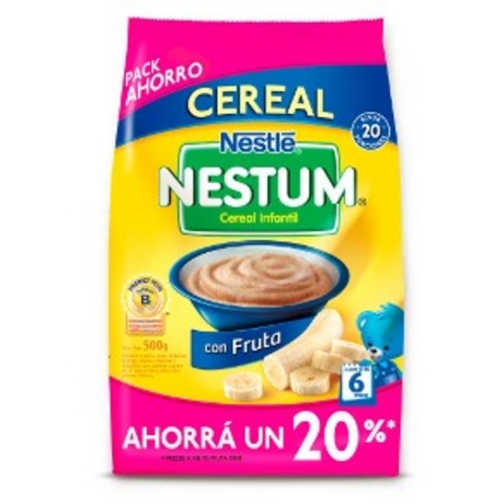 CEREAL NESTUM FRUTA CON HIERRO X 500 GR.