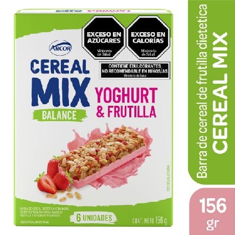 BARRA CEREAL MIX DE YOGURT FRUTILLA X 156 GR.