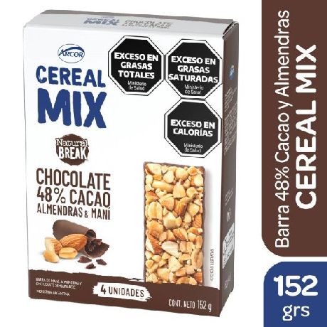 BARRA CEREAL MIX PASION CHOCOLATE X 152 GR.