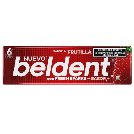 CHICLES BELDENT FRUTILLA X 10 GR.