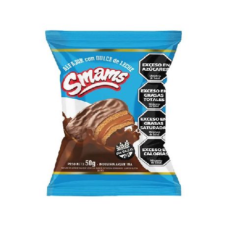 ALFAJOR SMAMS DULCE DE LECHE SIN TACC X 50 GR.