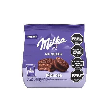 MINI ALFAJOR MILKA MOUSSE X 114 GR.