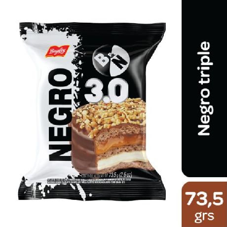 ALFAJOR BAGLEY B&N TRIPLE NEGRO X 73.5 GR.