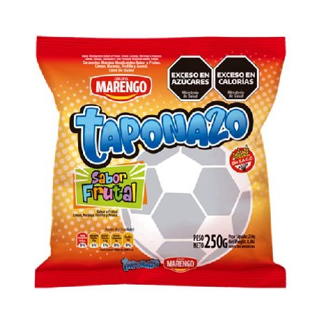 CARAMELOS MARENGO TAPONAZO MASTICABLE FRUTAL X 250 GR.