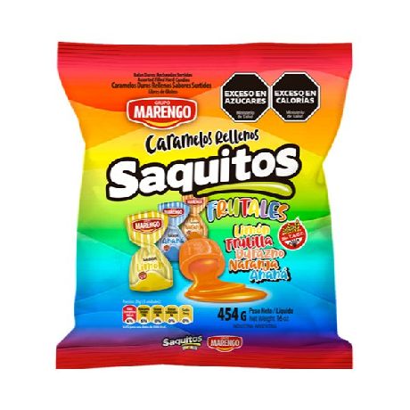 CARAMELOS MARENGO SAQUITOS FRUTALES X 454 GR.