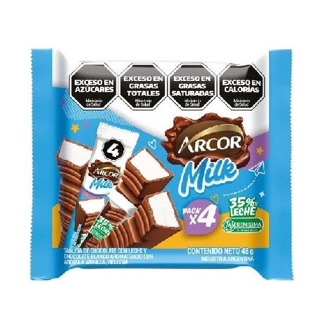 OBLEA ARCOR MILK AGRUPADA X 48 GR.