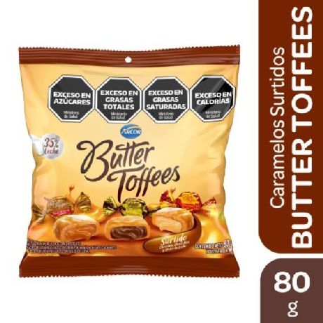 CARAMELOS BUTTER TOFFEES SURTIDOS X 80 GR.