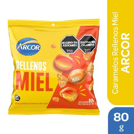 CARAMELOS ARCOR RELLENOS MIEL X 80 GR.