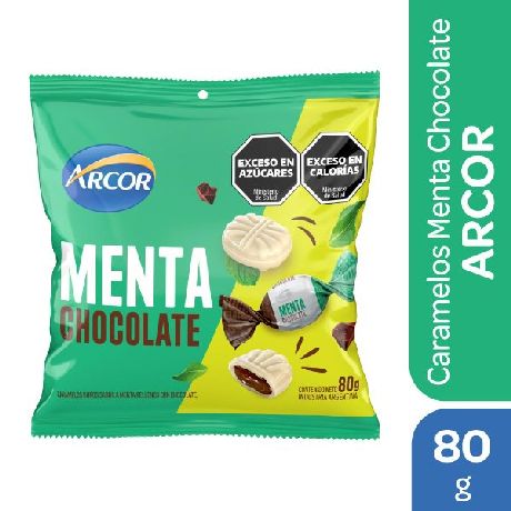 CARAMELOS ARCOR MENTA CHOCOLATE X 80 GR.