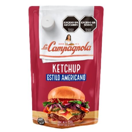 KETCHUP LA CAMPAGNOLA ESTILO AMERICANO X 250 GR.