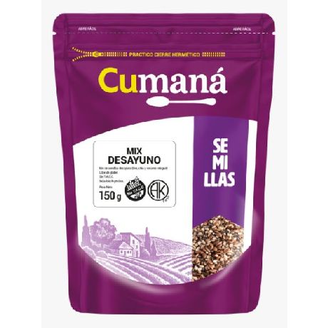 MIX DE SEMILLAS PARA DESAYUNO CUMANA DOY PACK X 150 GR.