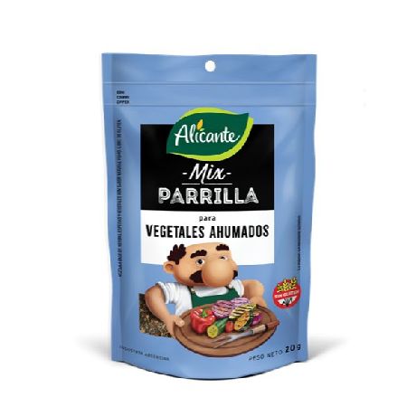 MIX PARRILLA ALICANTE VEGETALES AHUMADO X 20 GR.