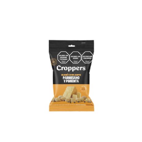 MANI CROPPERS CROCANTE PARMESANO Y PIMIENTA NEGRA X 85 GR.
