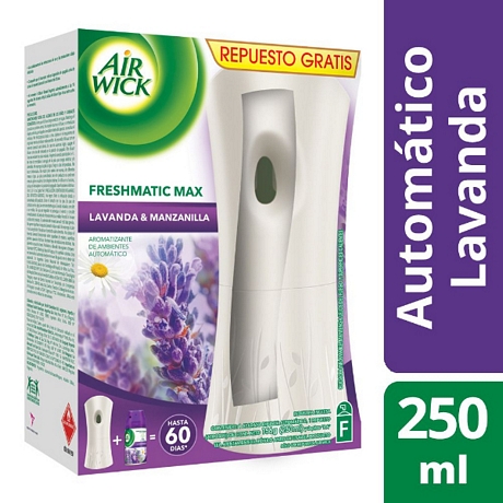 DESODORANTE DE AMBIENTE AIR WICK LAVANDA FULL X 250 ML.