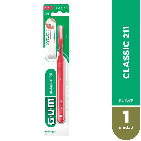 CEPILLO DENTAL GUM CLASSIC 211 CERDAS SUAVES X UN.