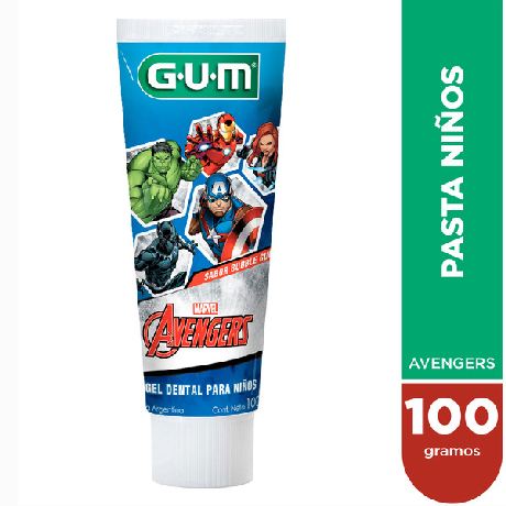 CREMA DENTAL GUM KIDS AVENGERS TUTTI FRUTTI X 100 GR.