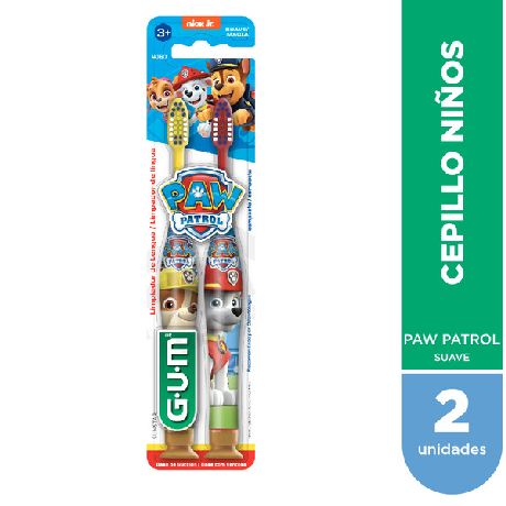 CEPILLO DENTAL G.U.M PAW PATROL SUAVE PARA NIÑOS +3 AÑOS