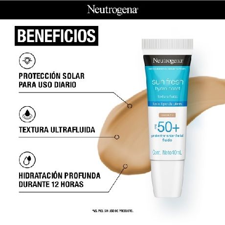 PROTECTOR SOLAR FACIAL NEUTROGENA FRESH HYDRO BOOST TONO CLARO FPS 50 X40  ML.