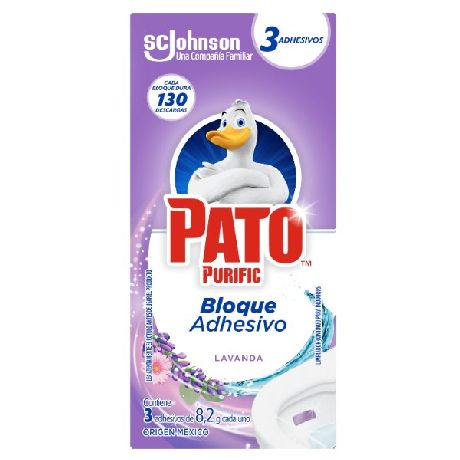 LIMPIADOR ADHESIVO PATO PARA INODOROS LAVANDA X 24 GR.