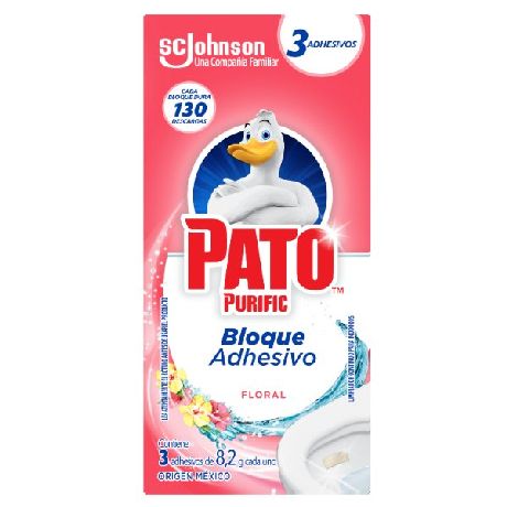 LIMPIADOR ADHESIVO PATO PARA INODOROS FLOR PERFECT X 24 GR.