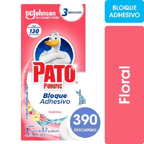 LIMPIADOR ADHESIVO PATO PARA INODOROS FLOR PERFECT X 24 GR.