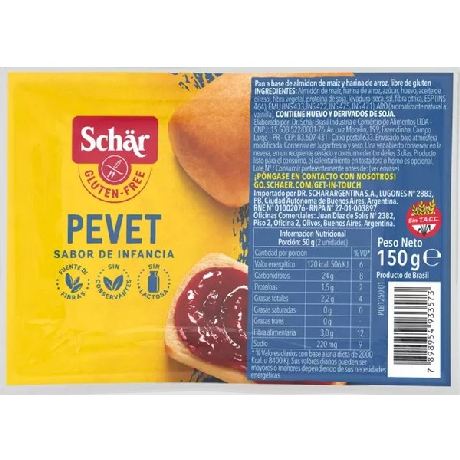 PAN SCHAR PEVET SIN TACC X 150 GR.