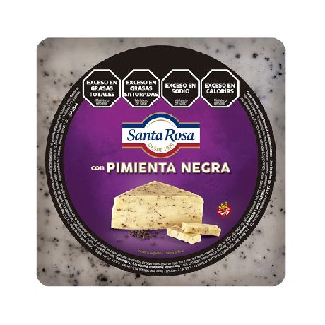 QUESO CON  PIMIENTA NEGRA  SANTA ROSA TROZADO X KG