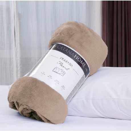 FRAZADA CATANA HOME FLANNEL TWIN 160 X 220CM VISON