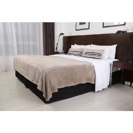 FRAZADA CATANA HOME FLANNEL TWIN 160 X 220CM VISON