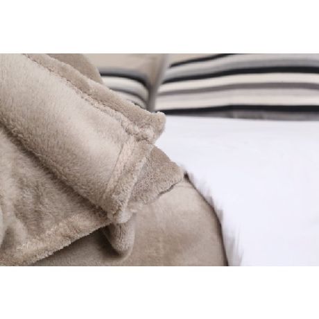 FRAZADA CATANA HOME FLANNEL TWIN 160 X 220CM VISON