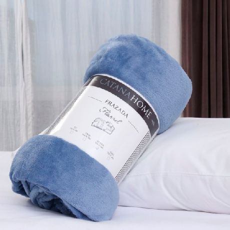 FRAZADA CATANA HOME FLANNEL QUEEN 220 X 240CM MARINO