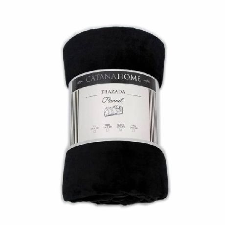 FRAZADA CATANA HOME FLANNEL KING 270 X 240CM NEGRO