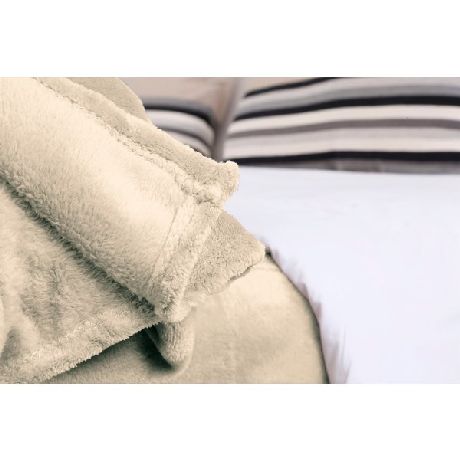 FRAZADA CATANA HOME FLANNEL KING 270 X 240CM NATURAL