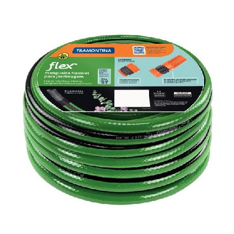 MANGUERA TRAMONTINA FLEX JARDIN 1/2 X 15MTS CON ACOPLES Y BOQUILLA X UN-ART 79172150