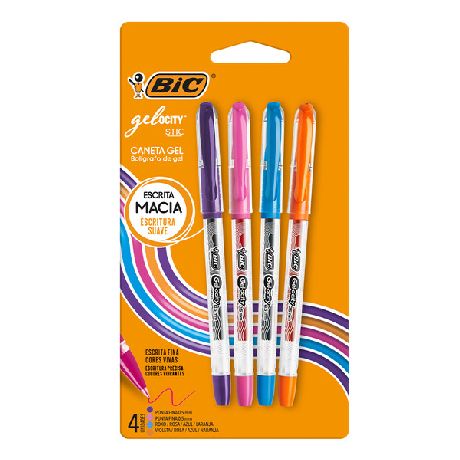 BOLIGRAFO BIC GELOCITY STIC FASHION 4 X UN. ART. 522238