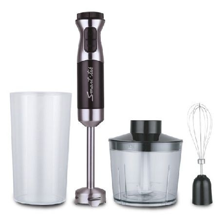 LICUADORA DE MANO MAS ACCESORIOS 1000W SMART-TEK ACERO MP1000