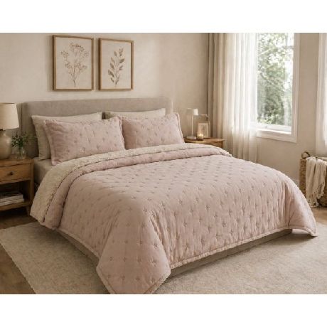 acolchado  microfibra con corderito vesta home   220 x 240 cm 325 pcs.