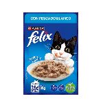 ALIMENTO PARA GATO FELIX PESCADO BLANCO X 85 GR.