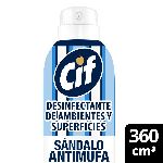 DESINFECTANTE DE AMBIENTE CIF SANDALO ANTI MUFA AEROSOL X 360ML.