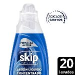 JABÓN LÍQUIDO CONCENTRADO SKIP PARA CICLO CORTO FRESCURA ACTIVA BOTELLA X 800 ML.
