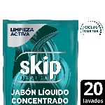 JABÓN LÍQUIDO CONCENTRADO SKIP PARA CICLO CORTO LIMPIEZA ACTIVA DOYPACK X 800 ML.