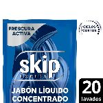 JABÓN LÍQUIDO CONCENTRADO SKIP PARA CICLO CORTO FRESCURA ACTIVA DOYPACK X 800 ML.