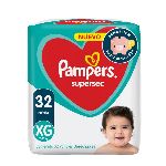 PAÑAL PAMPERS SUPERSEC XG X32UN.