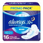 TOALLA FEMENINA ALWAYS TRIPLE PROTECCION NOCHE SECA X16 UN.