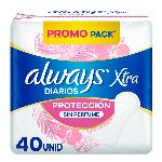 PROTECTORES DIARIOS ALWAYS LOCION SIN PERFUME X40 UN.