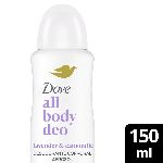 DESODORANTE DOVE AEROSOL LAVENDER & CAMOMILE ALL BODY X150ML